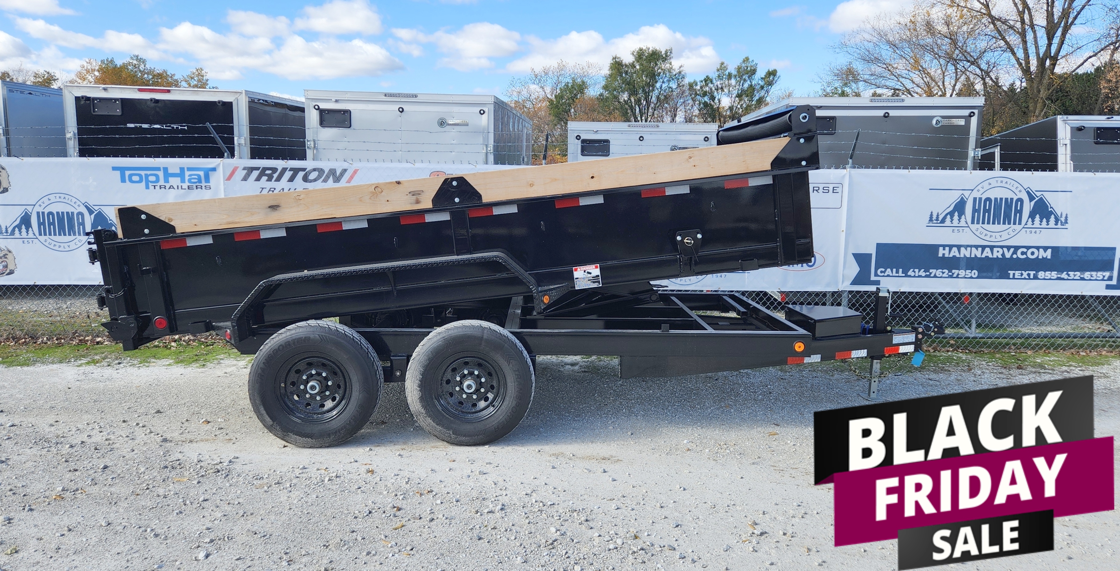 Load Trail 83 X 14 Tandem Axle 14,000 Lb Dump Trailer with Scissor Lift and 24 High Sides